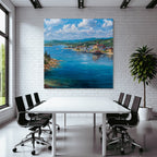 Scenic Landscape Waterfront View Malerei