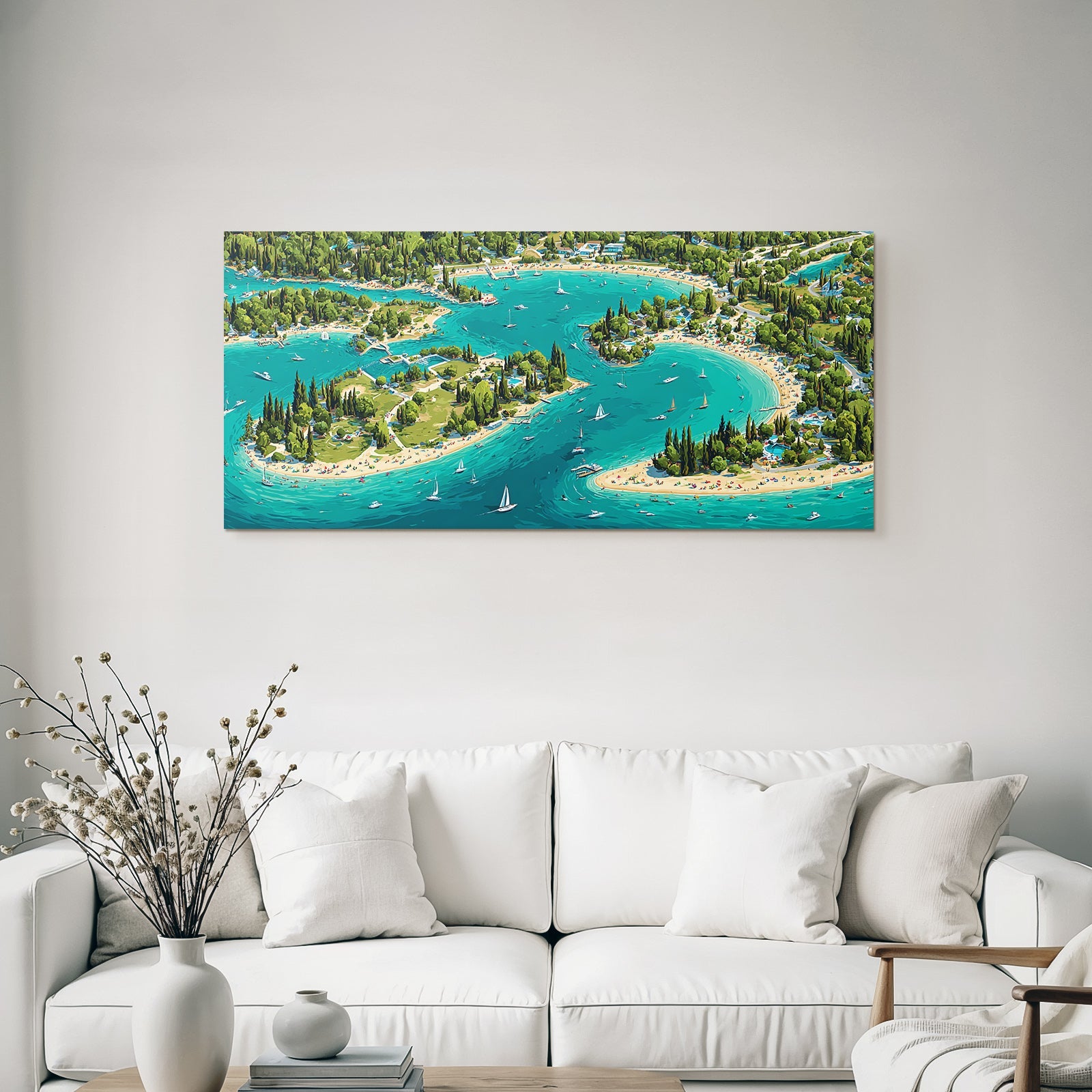 Coastal Summer Leisure Activities Boats And Beaches