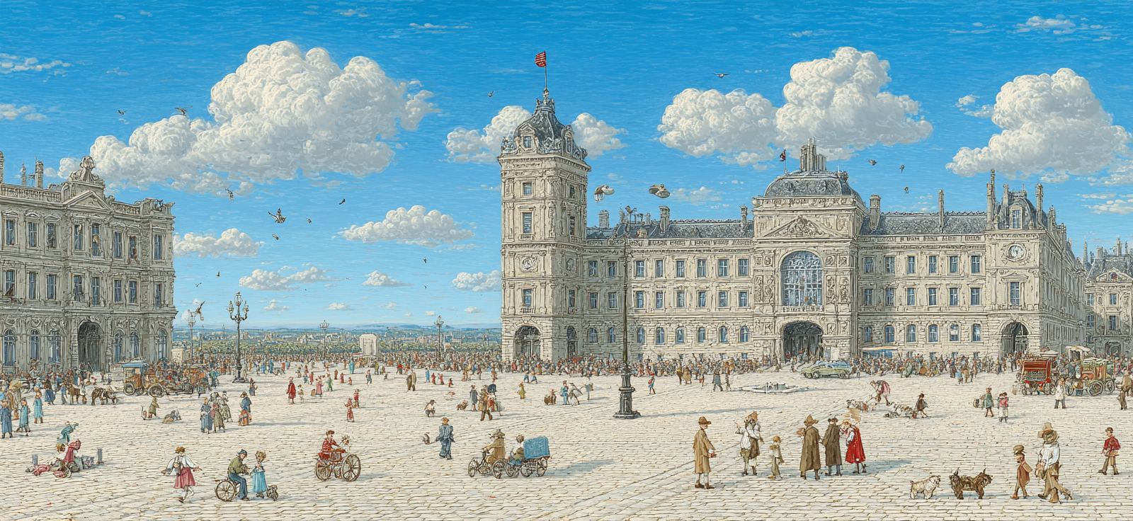 Historische Plaza Besucher Aktivitäten Vibrante Farben | Humor und Schraeges | Themen und Hobbys