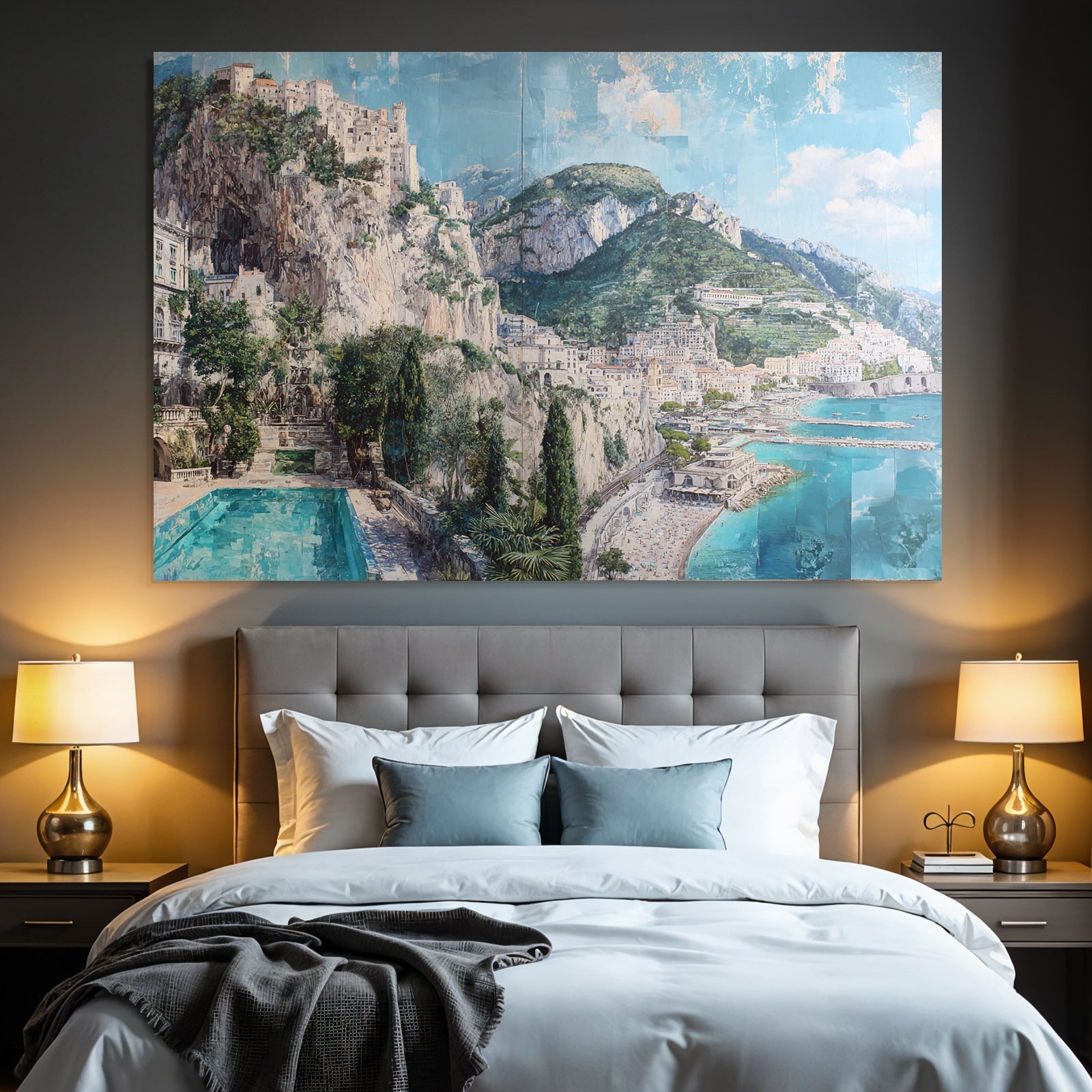 Küstenlandschaft Amalfi Stadt Mittelmeer