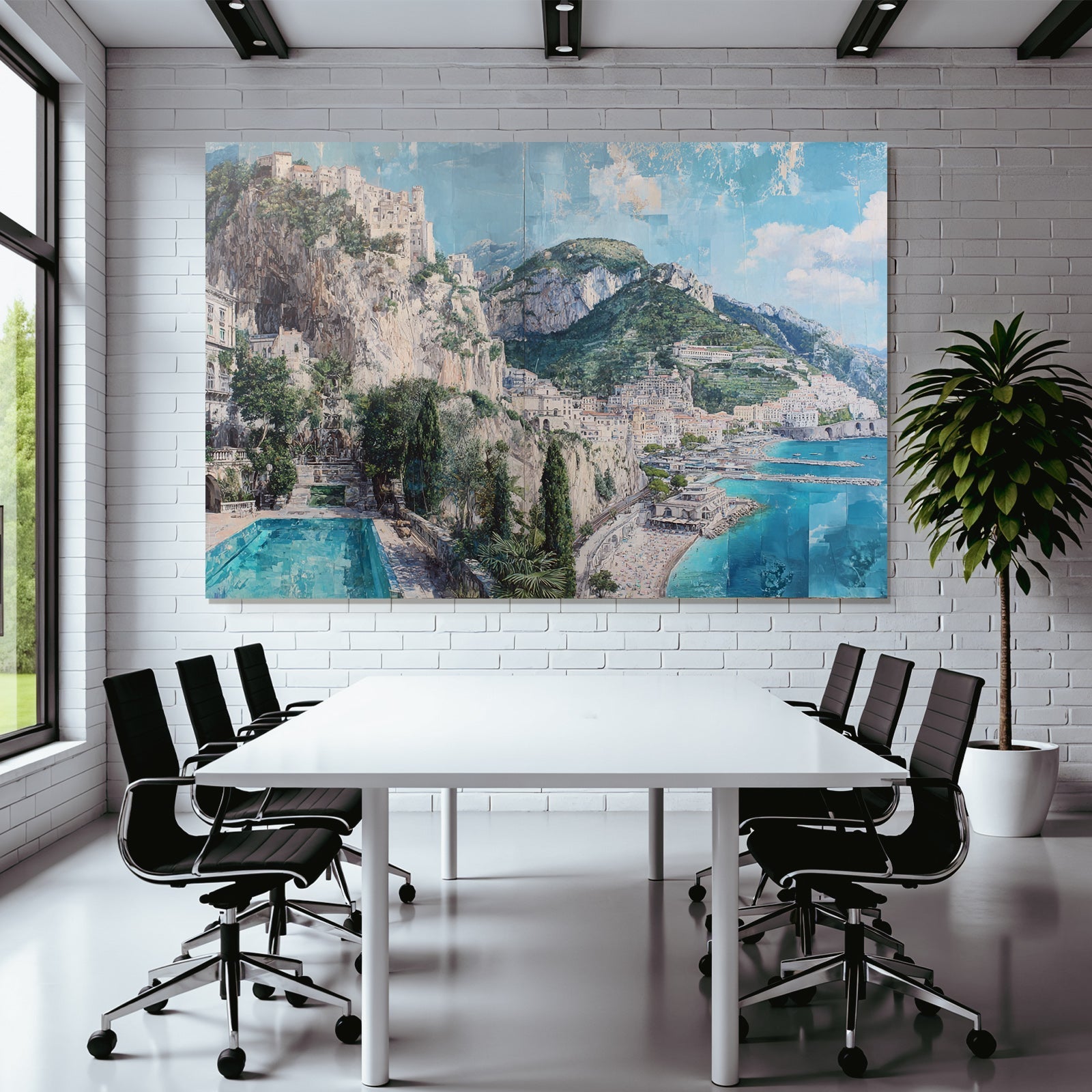 Küstenlandschaft Amalfi Stadt Mittelmeer