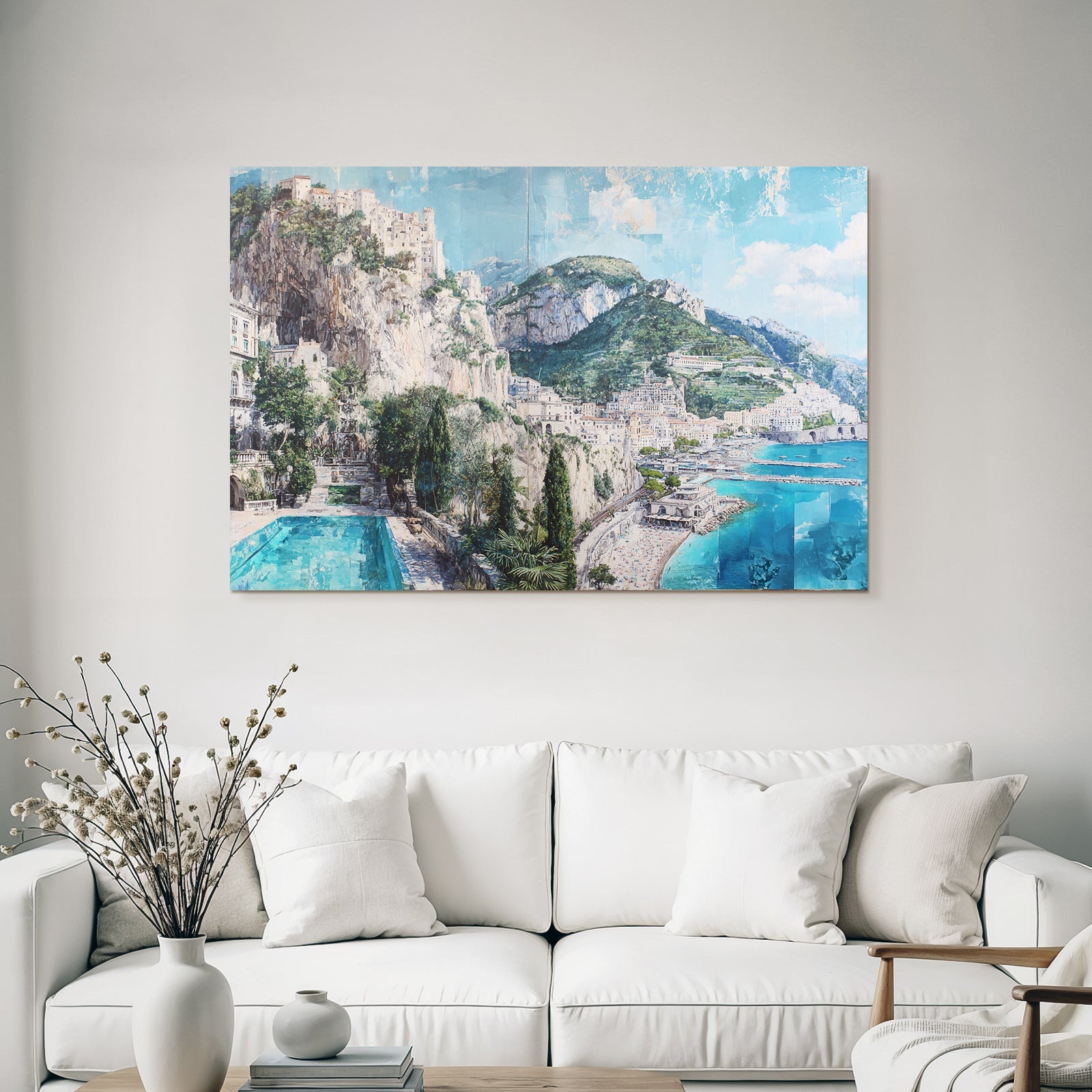 Küstenlandschaft Amalfi Stadt Mittelmeer