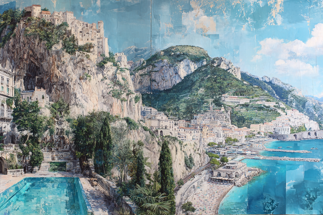 Küstenlandschaft Amalfi Stadt Mittelmeer 0367 | Humor und Schraeges | Themen und Hobbys