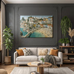 Picturesque coastal view Seaside Village Cornwall