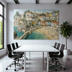 Picturesque coastal view Seaside Village Cornwall