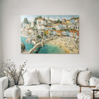 Picturesque coastal view Seaside Village Cornwall