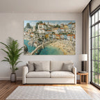 Picturesque coastal view Seaside Village Cornwall