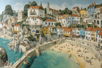 Malerische Küstenansicht Seaside Village Cornwall | Humor und Schraeges | Themen und Hobbys