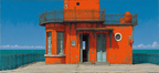 Vibrante Orange Structure Seaside Lighthouse Mit Fenstern Balcony | Humor und Schraeges | Themen und Hobbys