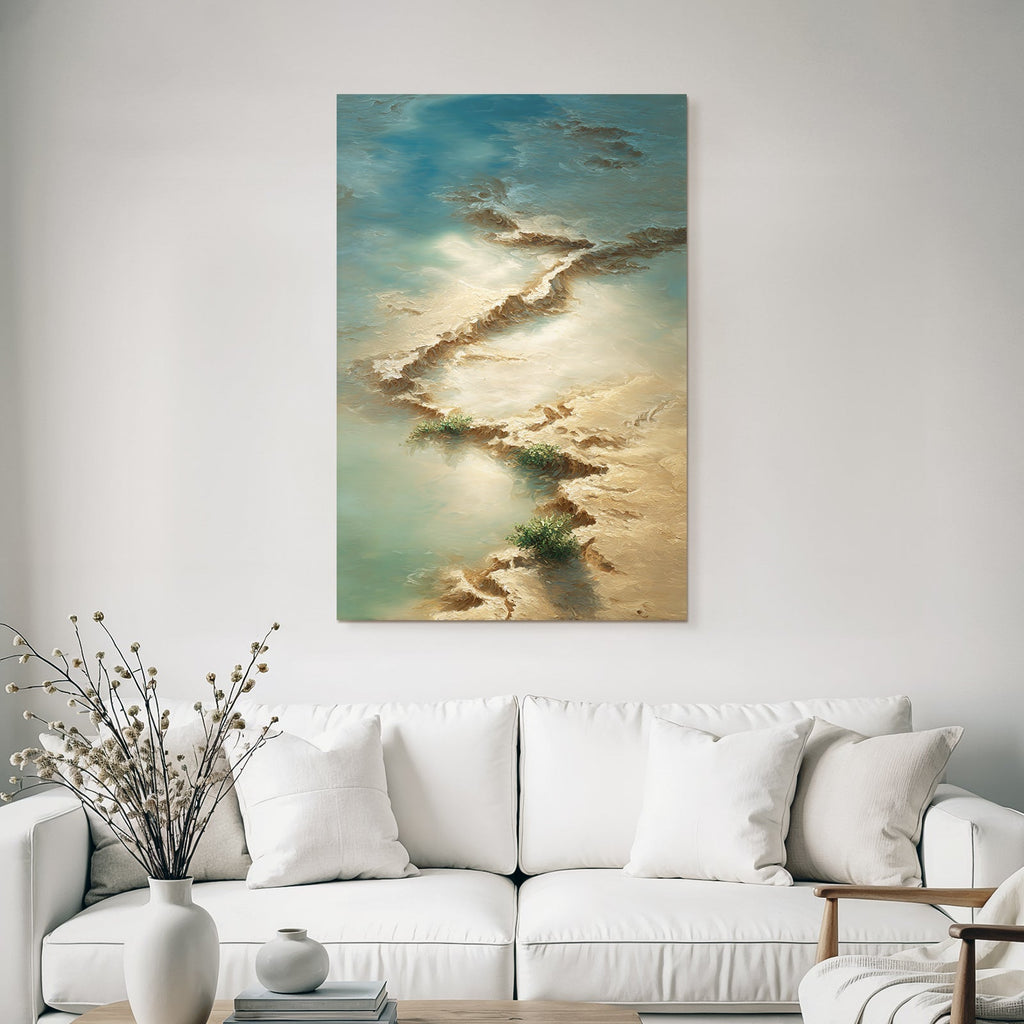 Lesen Denken Friedliche Landschaft Abstraktes Terrain Wasser Reflexionen Grünery