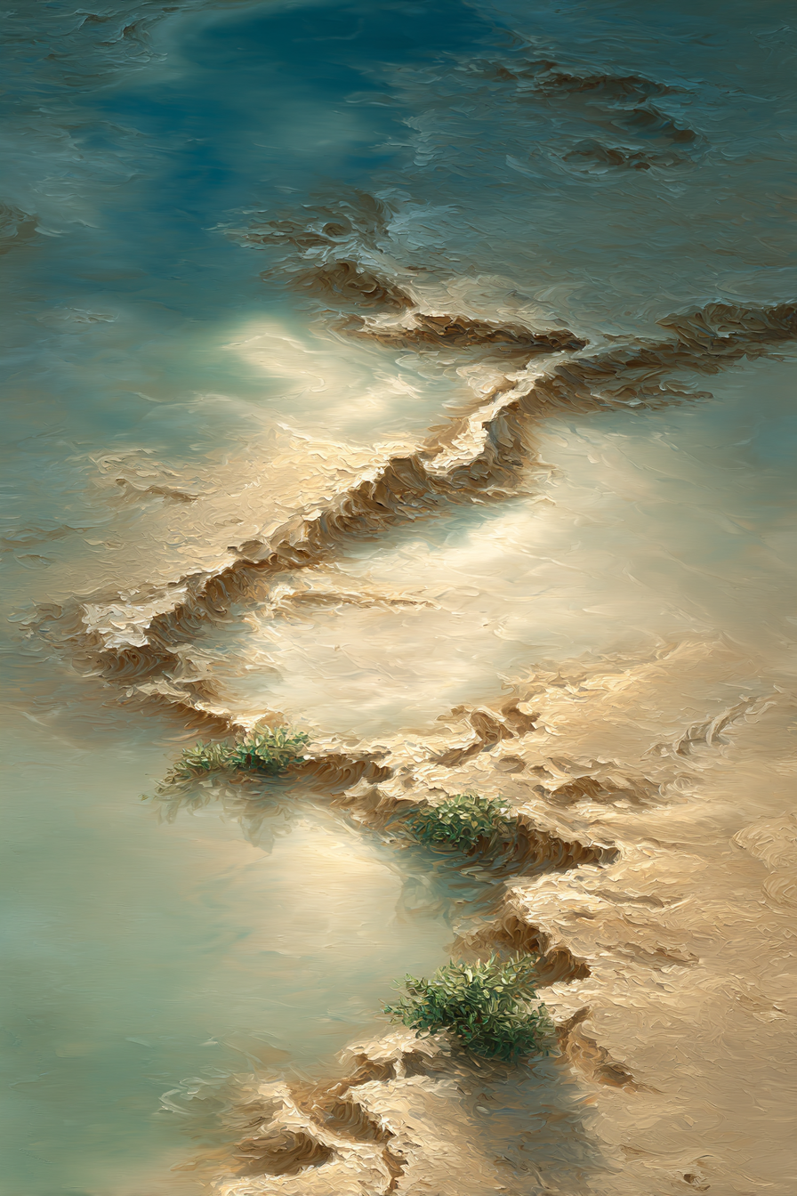 Lesen Denken Friedliche Landschaft Abstraktes Terrain Wasser Reflexionen Grünery | Lesen und Denken | Themen und Hobbys