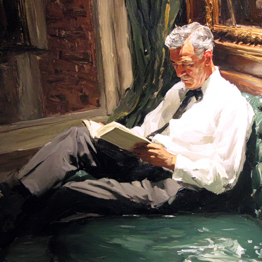Lesen Denken Mann Der Ein Buch Liest In Einem Gemütlichen Ambiente | Lesen und Denken | Themen und Hobbys