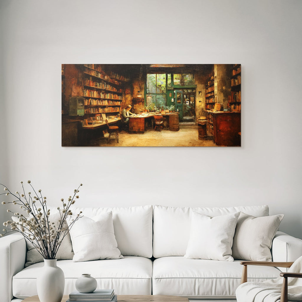 Lesen Denken Gemütlicher Kreativer Innenraum Bibliothek Mit Naturlicht
