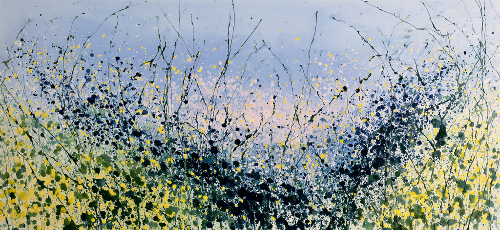 Lesen Denken Vibrante Abstracte Malerei In Blau Grün Und Gelb | Lesen und Denken | Themen und Hobbys