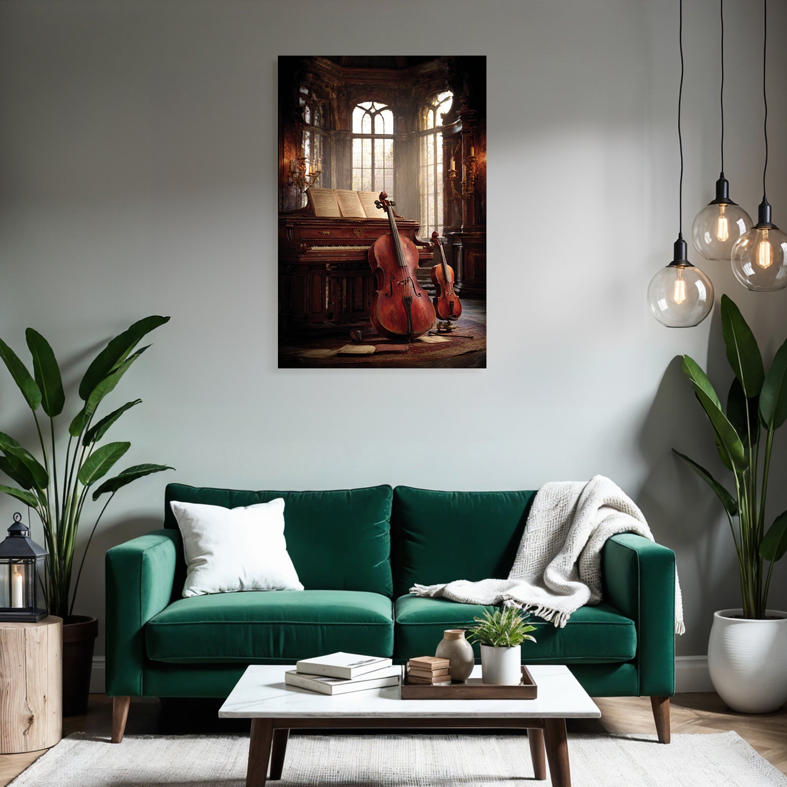Elegantes Musikalisches Setting Mit Piano Und Streichinstrumenten