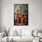 Musikalische Instrumente Vintage Hintergrund Musikblatter