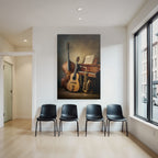 Musikinstrumente Double Bass Gitarre Saxophon Klavier Musikbuch Kreative Atmosphäre