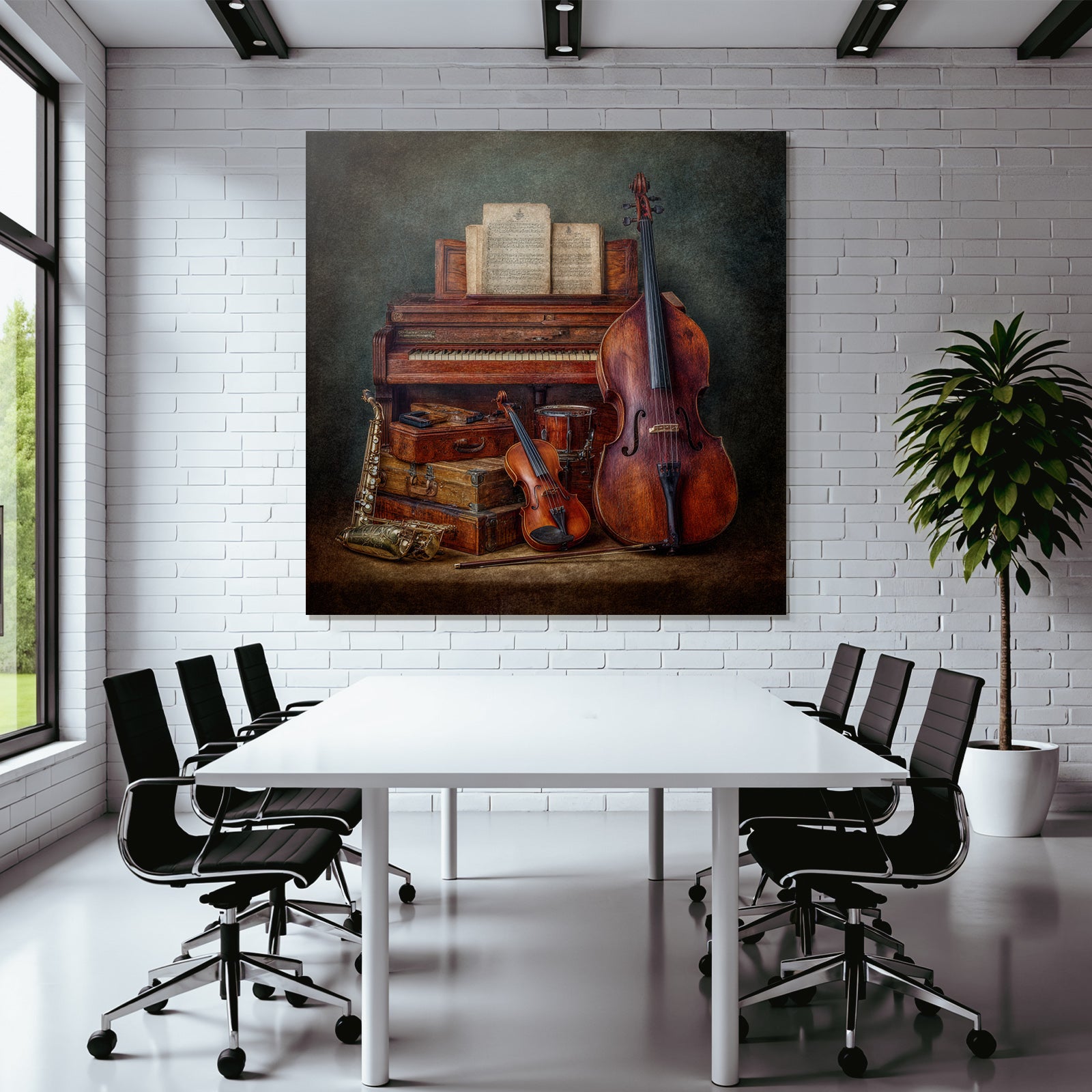Musikalische Instrumente Arrangiert Piano Cello Klavier Saxophon Trommel