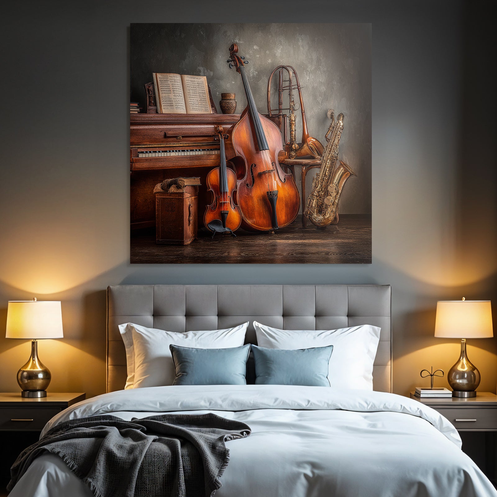 Musikalische Instrumente Im Kunstvollen Setting
