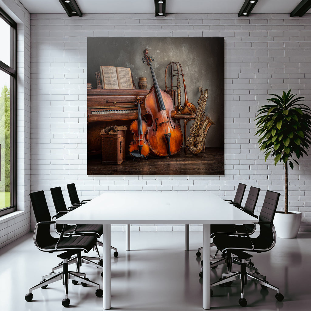 Musikalische Instrumente Im Kunstvollen Setting