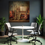 Musikinstrumente Sammlung Near Piano Vintage Ästhetik