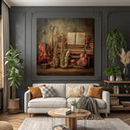 Musikinstrumente Sammlung Near Piano Vintage Ästhetik