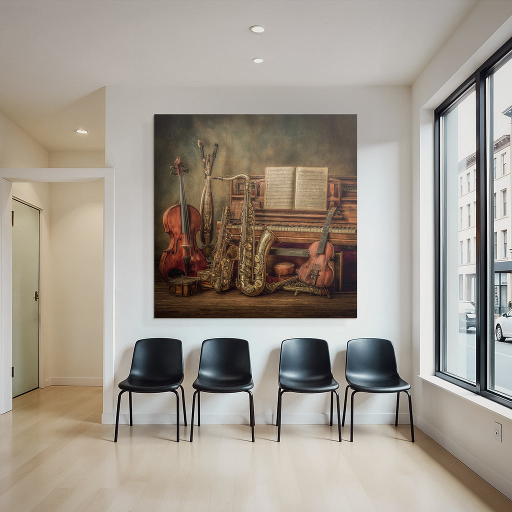 Musikinstrumente Sammlung Near Piano Vintage Ästhetik