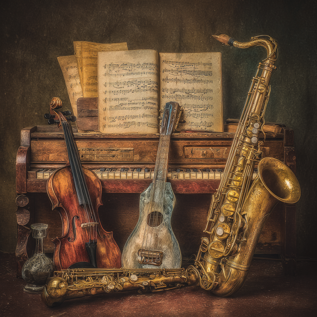 Musikinstrumente Sammlung Nostalgie Feier Der Musik | Musik und Instrumente | Themen und Hobbys