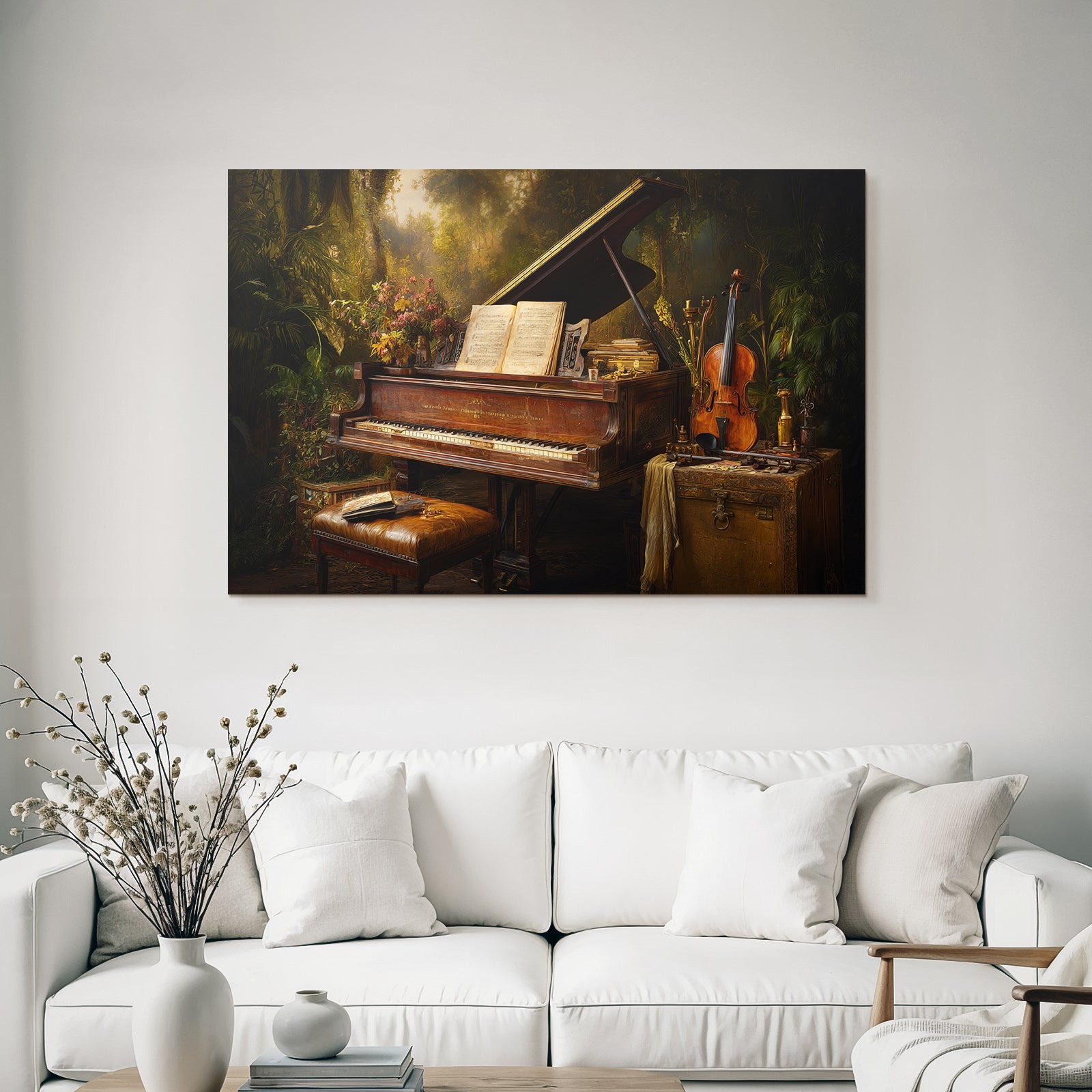 Grand Piano In Tropical Interior Musical Scene