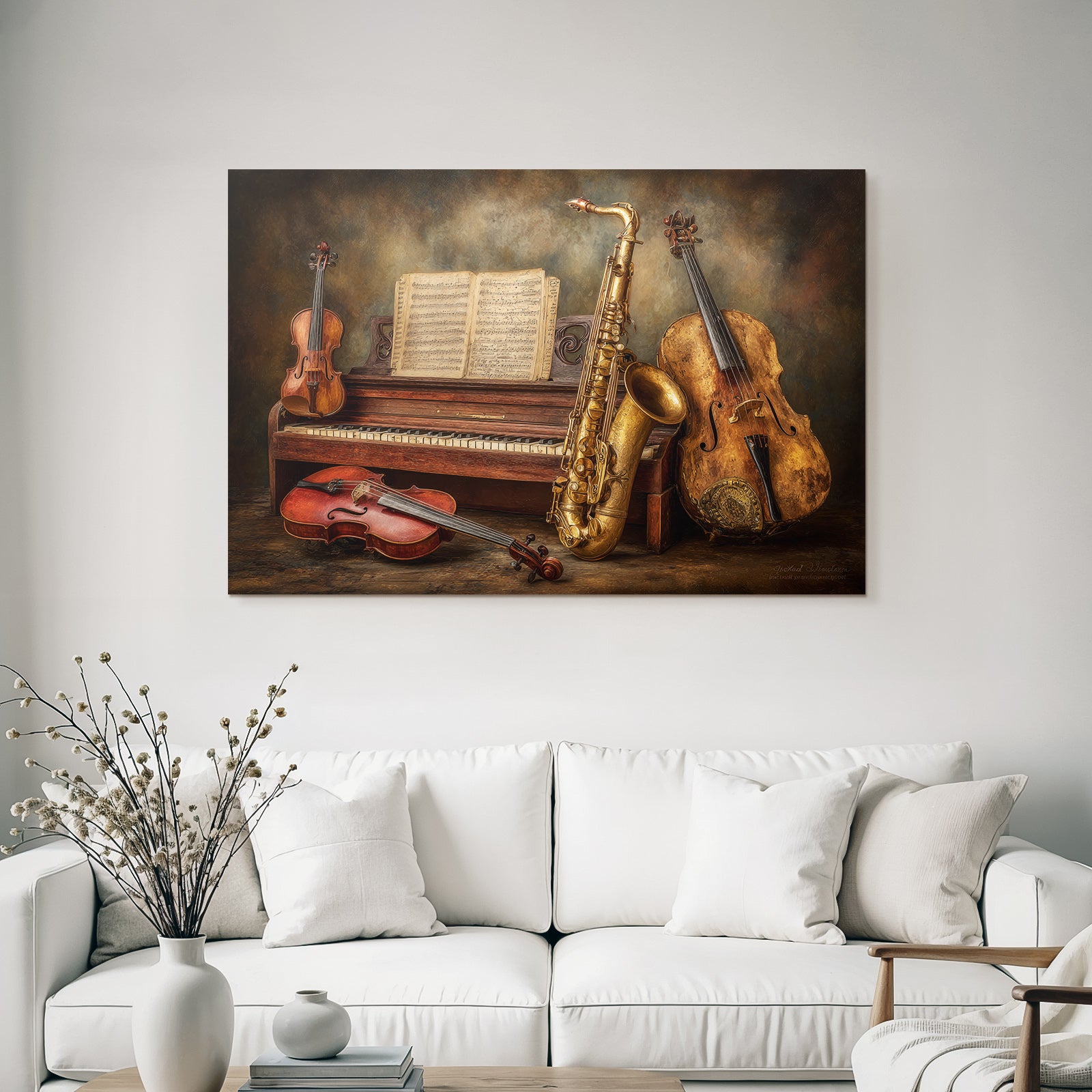 Musikalische Instrumente Arrangiert Kunstvoll