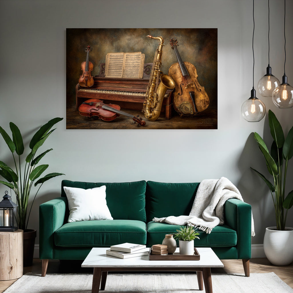 Musikalische Instrumente Arrangiert Kunstvoll