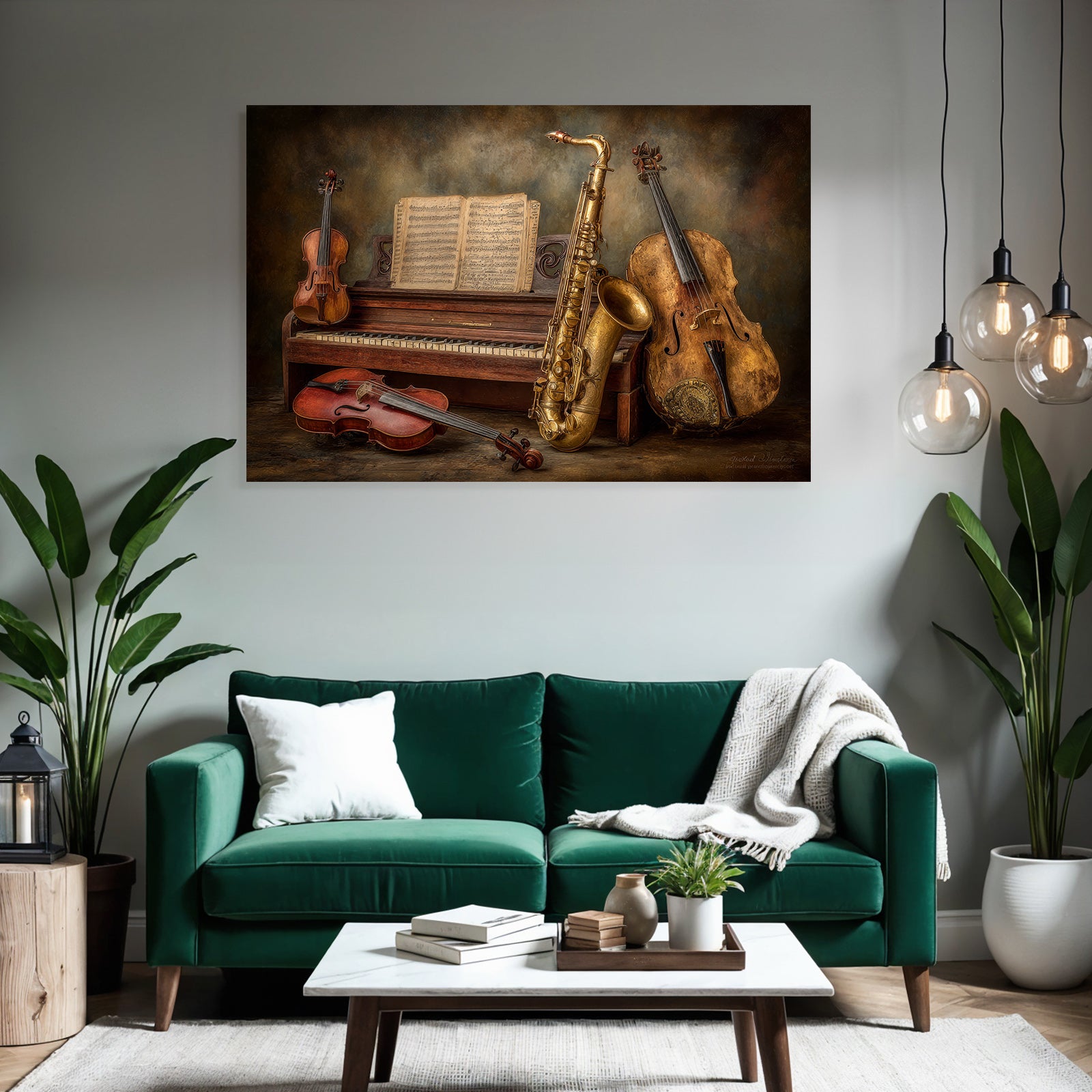 Musikalische Instrumente Arrangiert Kunstvoll
