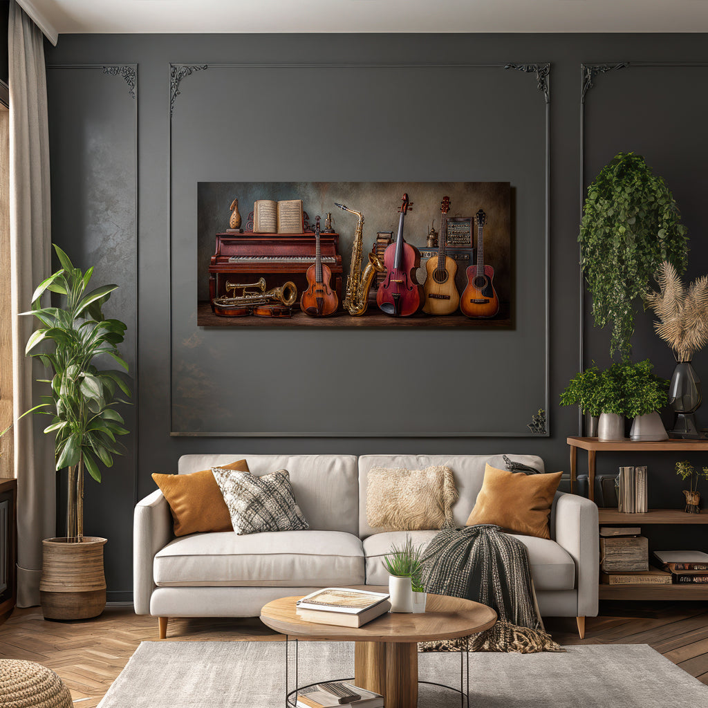 Musikalische Instrumente Sammlung Vintage Ästhetik