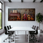 Musikalische Instrumente Sammlung Vintage Ästhetik