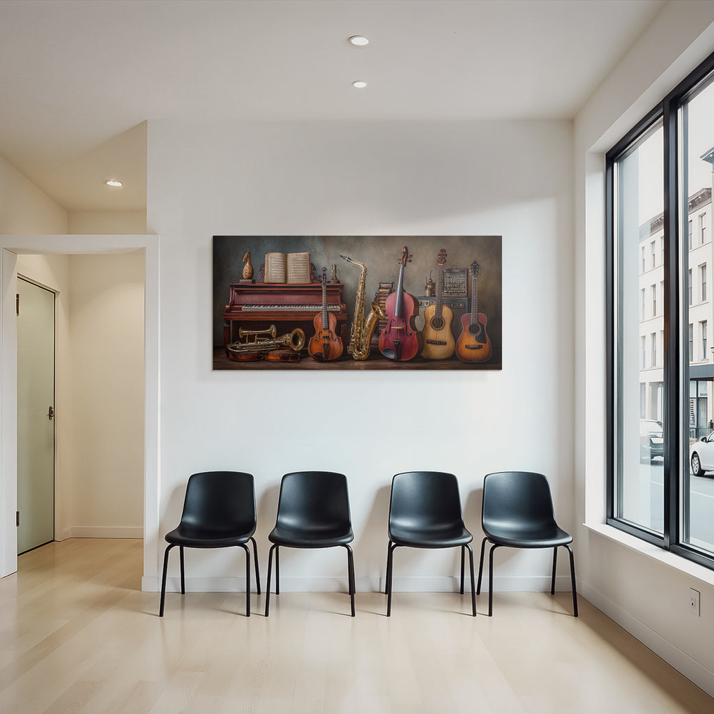 Musikalische Instrumente Sammlung Vintage Ästhetik