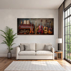 Musikalische Instrumente Sammlung Vintage Ästhetik