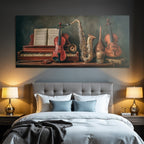 Musikalische Instrumente Tisch Vintage Ästhetik