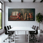 Musikalische Instrumente Tisch Vintage Ästhetik