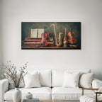 Musikalische Instrumente Tisch Vintage Ästhetik