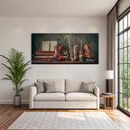 Musikalische Instrumente Tisch Vintage Ästhetik