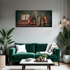 Musikalische Instrumente Tisch Vintage Ästhetik