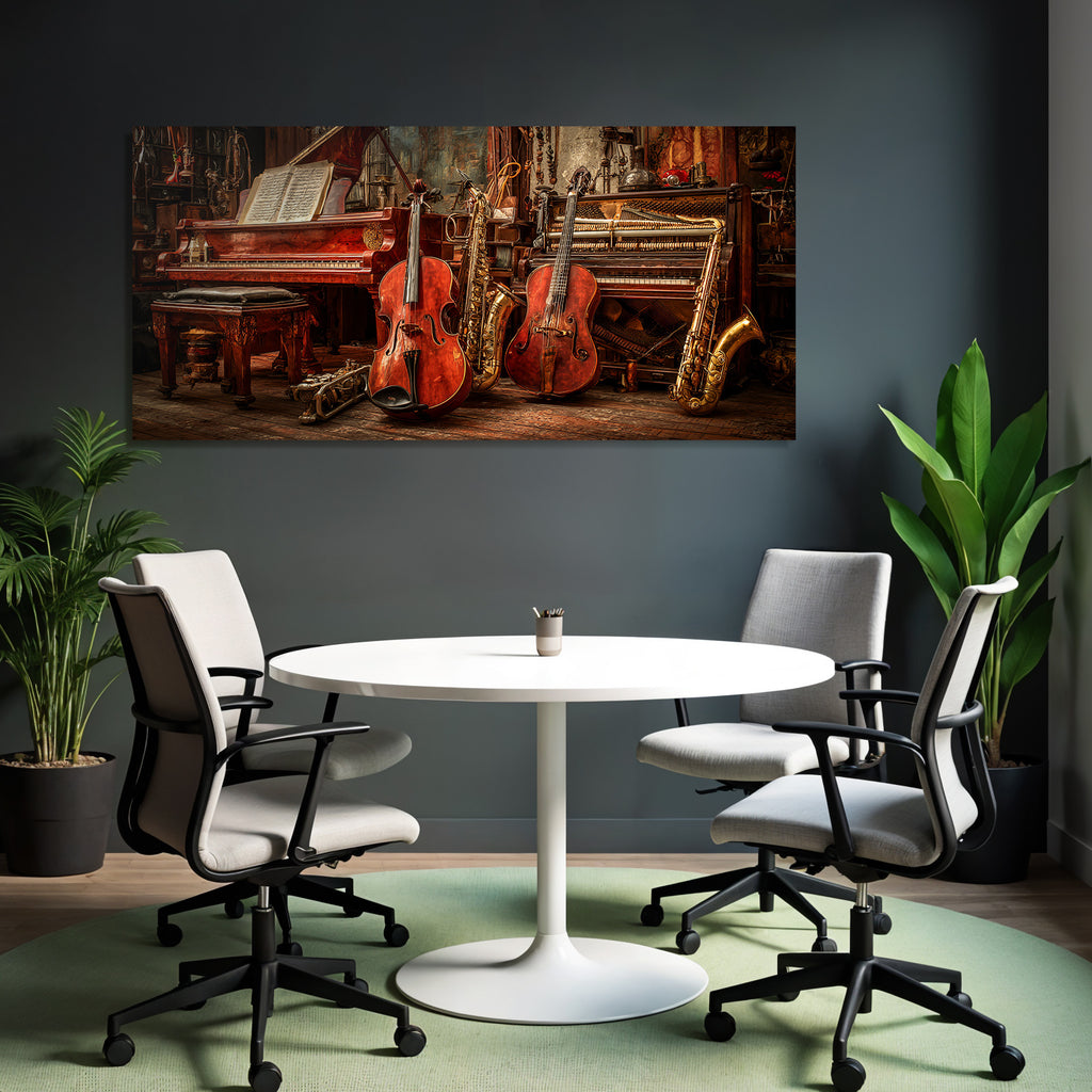Musikalische Instrumente Vintage Musikzimmer