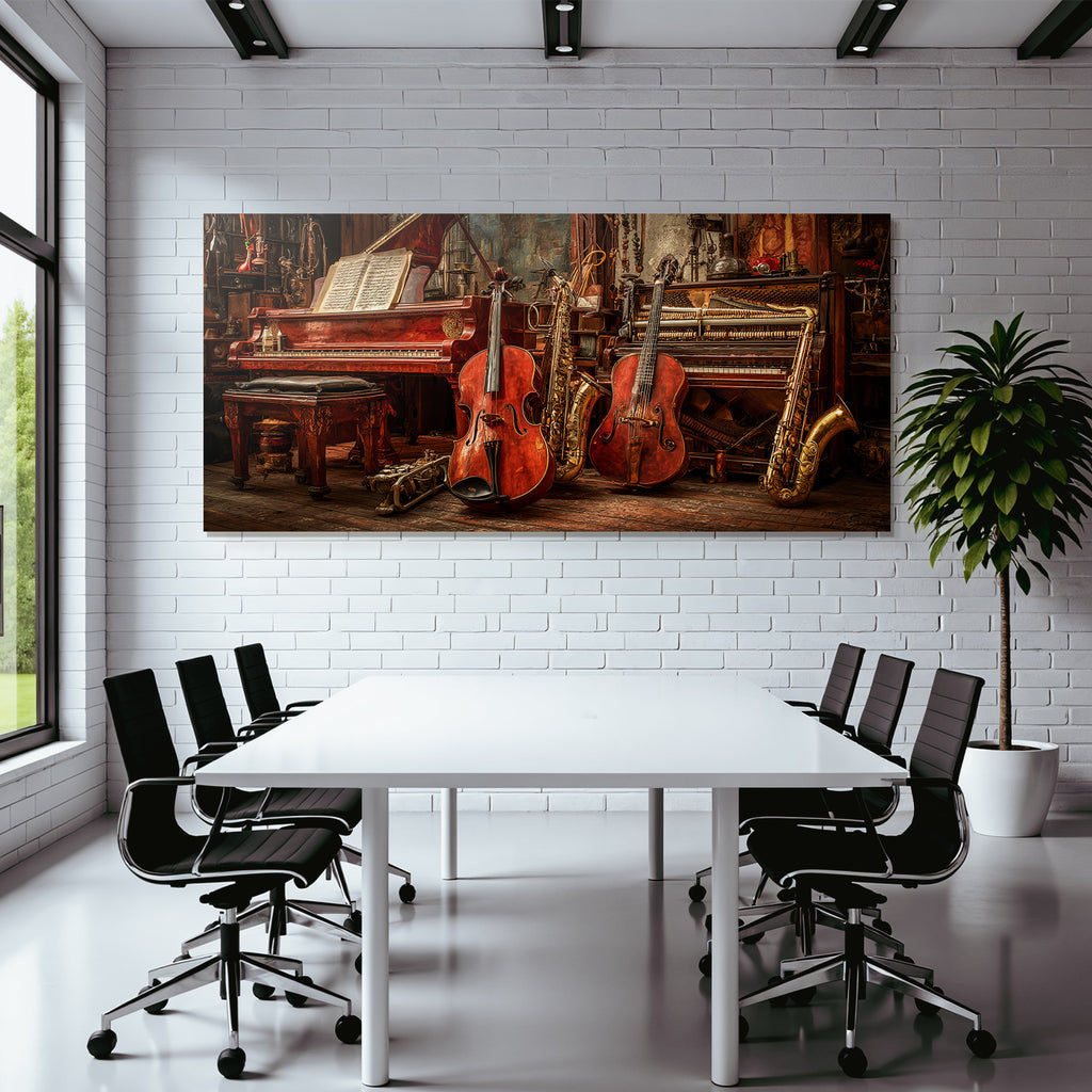 Musikalische Instrumente Vintage Musikzimmer