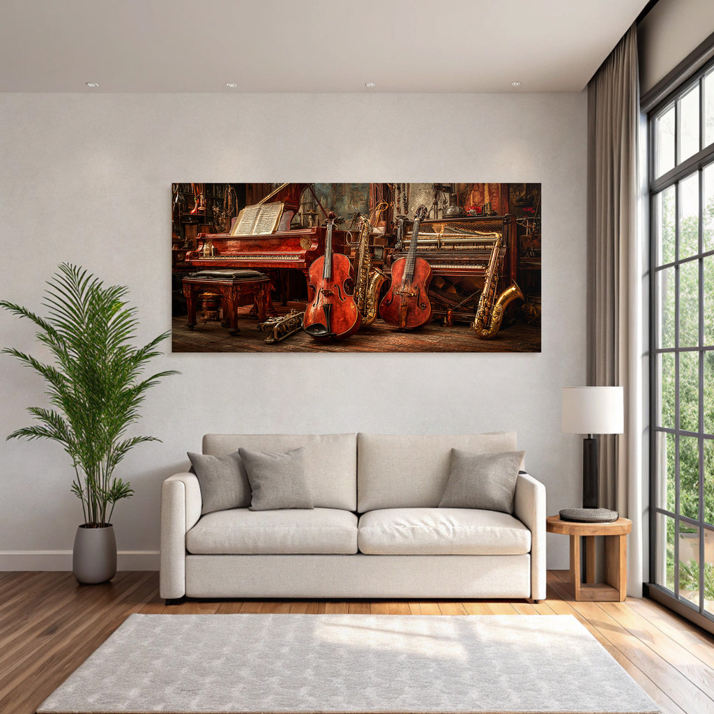 Musikalische Instrumente Vintage Musikzimmer