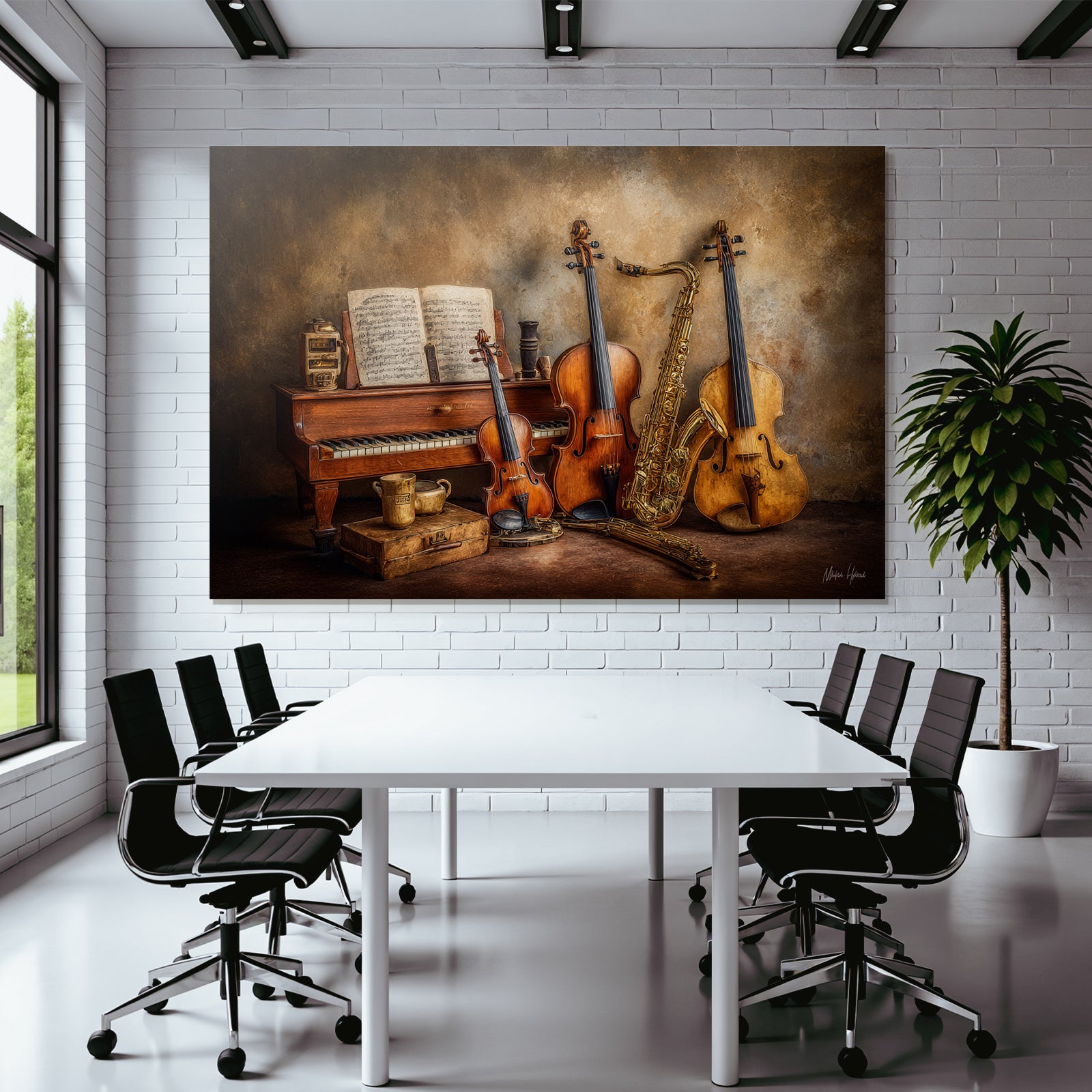 Musikinstrumente Arrangement Mit Vintage Ästhetik