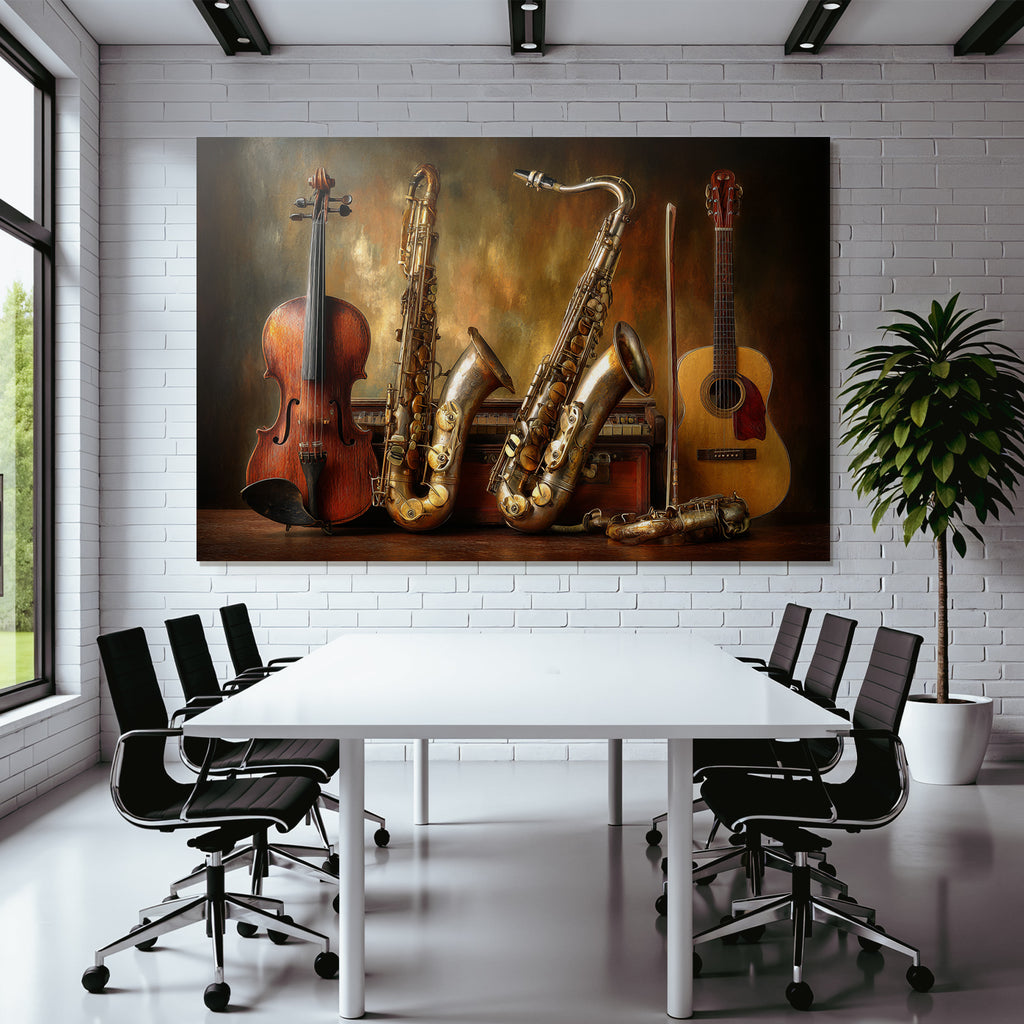 Musikinstrumente Saxophone Geige Gitarre Flote