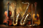 Musikinstrumente Saxophone Geige Gitarre Flote | Musik und Instrumente | Themen und Hobbys