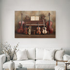 Vintage Piano Mit Streichinstrumenten Saxophon Und Gitarre