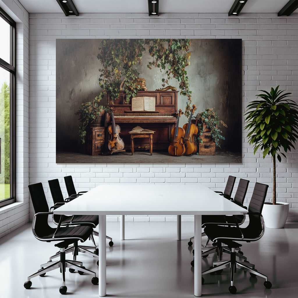 Vintage Piano Musik Natur Umgebung Kunstvolle Atmosphäre