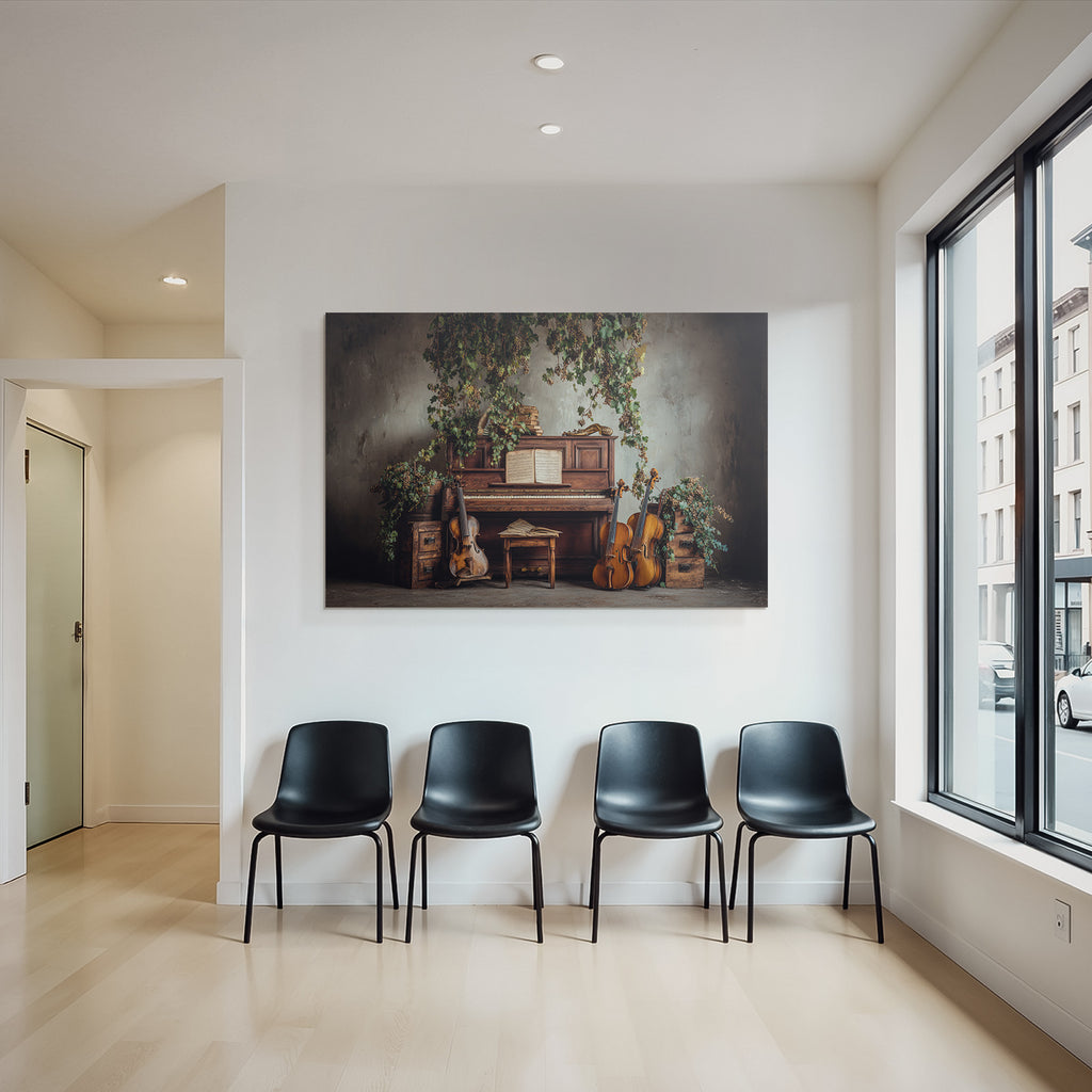 Vintage Piano Musik Natur Umgebung Kunstvolle Atmosphäre